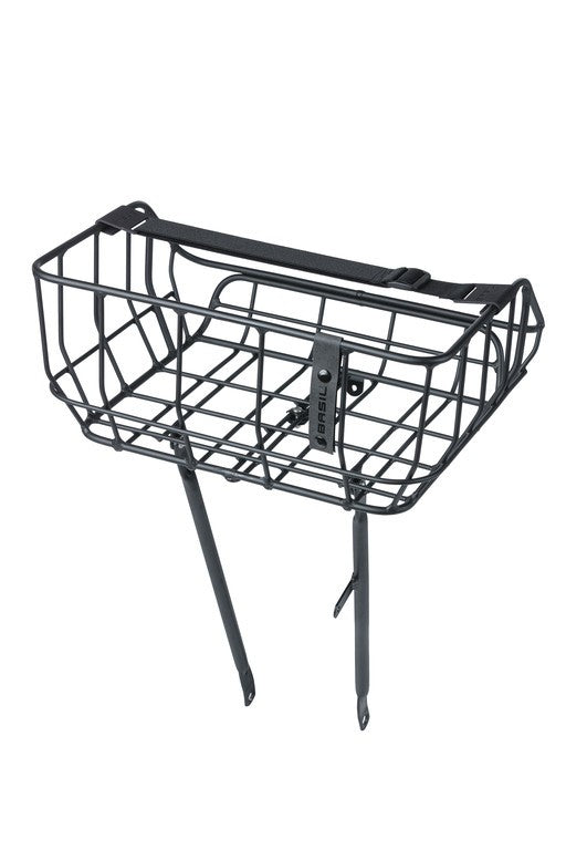 Basil Portland Frontkorb 43,5 x 36 x 22,5 cm, Mattschwarz, 25 Liter