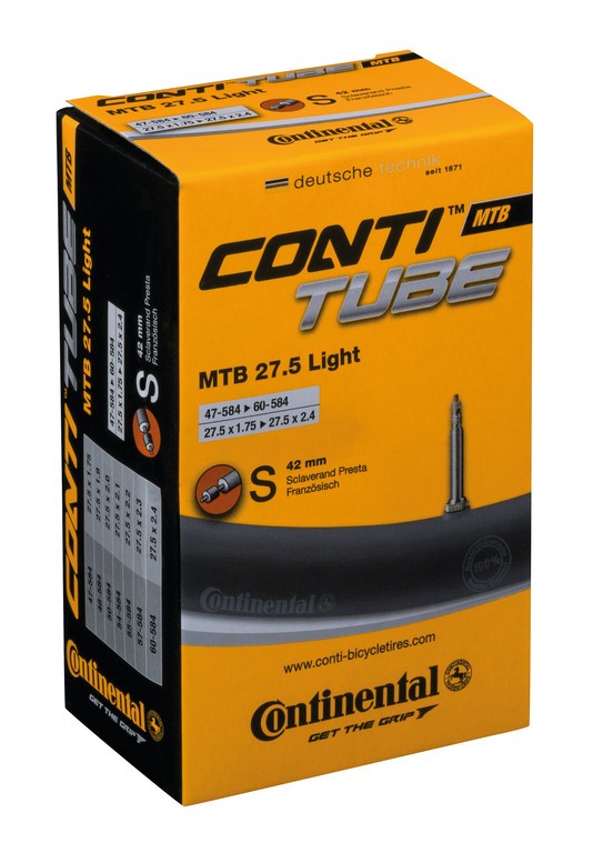 CONTINENTAL Camera d'aria MTB 27.5 light 27.5x1.75-2.40" 47/60-584 VP 42mm