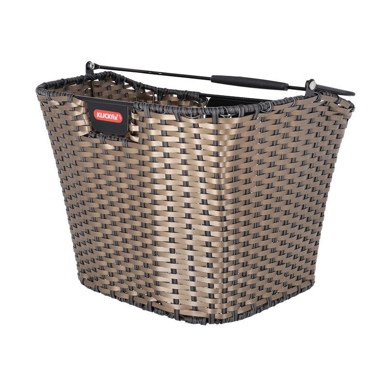 Cestino ant. KLICKfix Structura 35x26x25cm,bronzo,intrecc.,s. adatt.