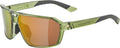 Alpina Swift Sportbrille, schwarz/transparent, verspiegelte Goldgläser, Kat. 3