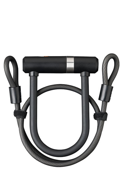 Candado en U Axa Newton Mini Pro+Cable de 140 mm, Ø 17 mm, 100 cables de Ø 1 cm