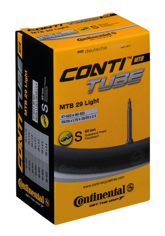 Cámara de aire Conti MTB 28/29 ligera 28/29x1.75-2.40" 47/60-622 VP 60mm