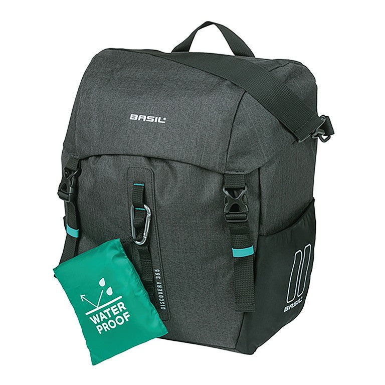 Basil Discovery 365D L Einzeltasche, schwarz, Nahkampf, 20 l, MIK Haken
