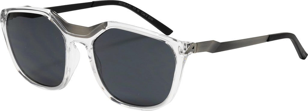 Alpina Fleek Sportbrille, transparente, schwarze Gläser, Kat. 3