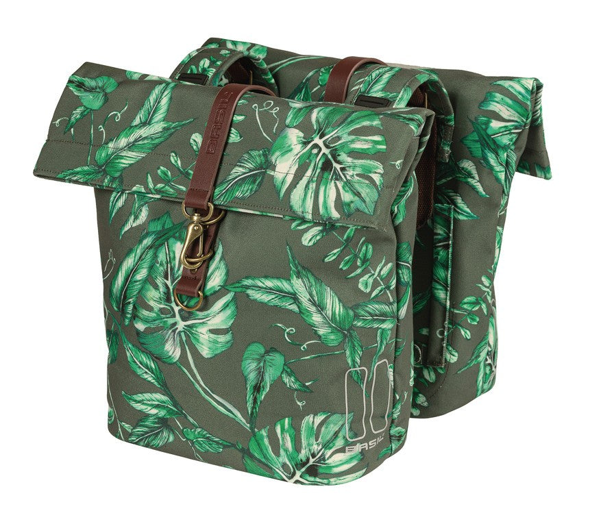 Borsa doppia Basil Ever-Green verde timo, 28x16x35cm, 28-38l
