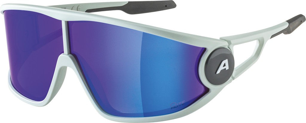 Alpina Legend Q-Lite Sportbrille, Farbe: Rauchglas, blaue Gläser, Kat. 3, hyd.