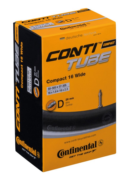 CONTINENTAL Camera d'aria Compact wide 16 16x1.90-2.50" 50/57-305 DV 26mm