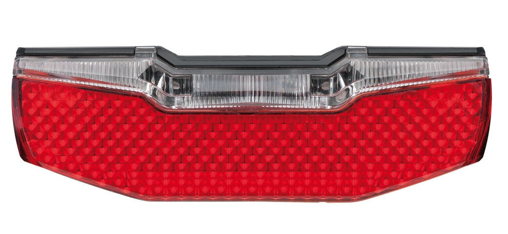 Luz trasera LED para bicicleta eléctrica AXA Blueline Steady 6V, montaje en portabultos de 80 mm