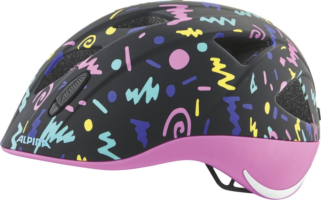 Ximo Flash Fahrradhelm, schwarz-konfetti, Größe 49-54 cm