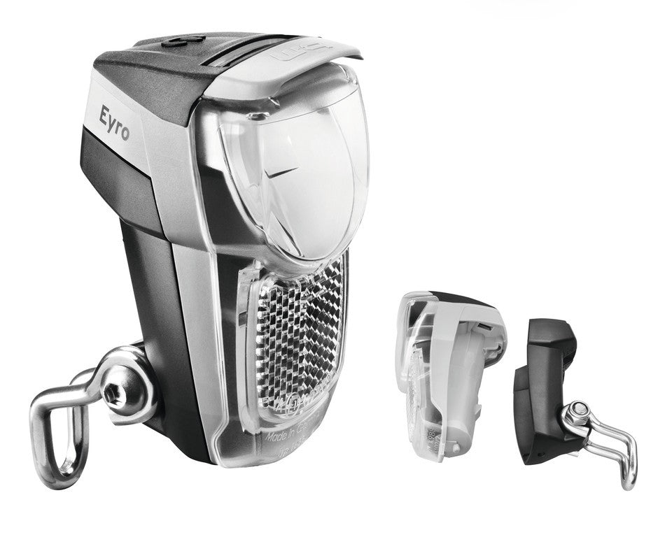Luce LED a batteria b&m Ixon Eyro 30 Lux, con fissaggio forcella