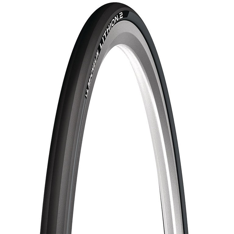Bezogen. Michelin Lithion 2-fach gefaltet. 28 Zoll 700x23C 23-622 dunkelgrau