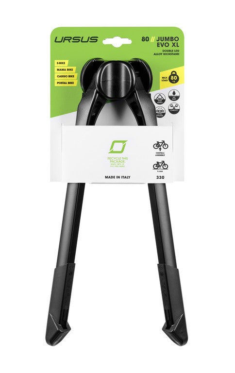 Cavalletto a 2 gambe Ursus Jumbo Evo XL nero, 330mm, c. piastra e vite