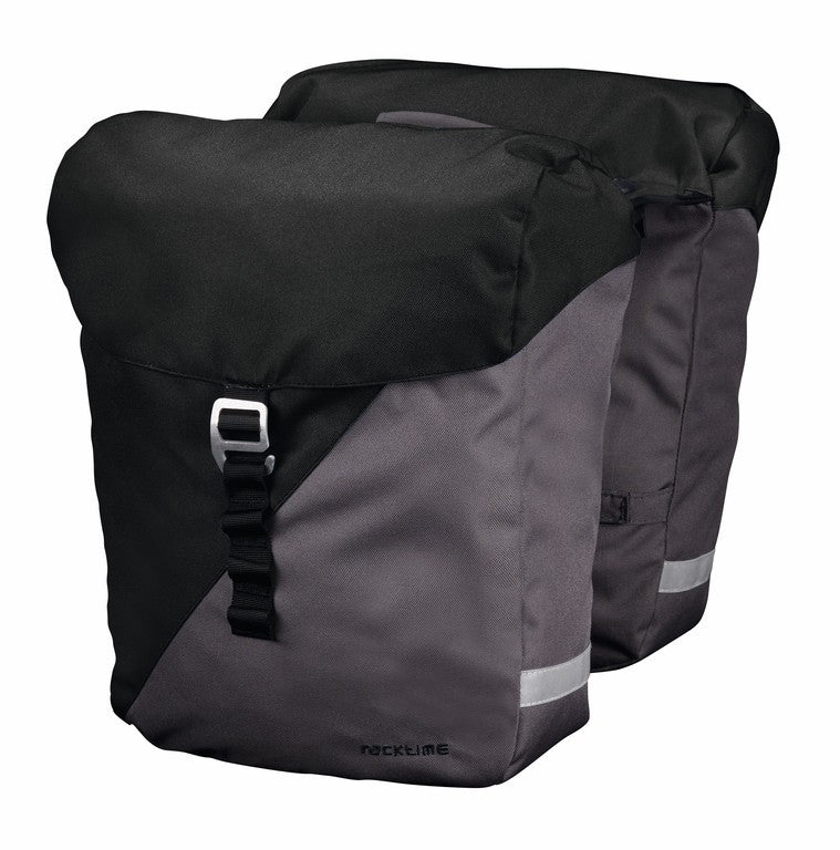 Racktime Borsa doppia sistema Vida nr/grigio, 32x36x14cm(2x), 12l(2x), 940g