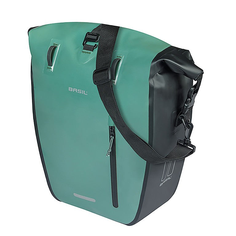 Borsa singola Basil Rivo L MIK Hooks verde arg/nero, 25-31 l, MIK Hooks