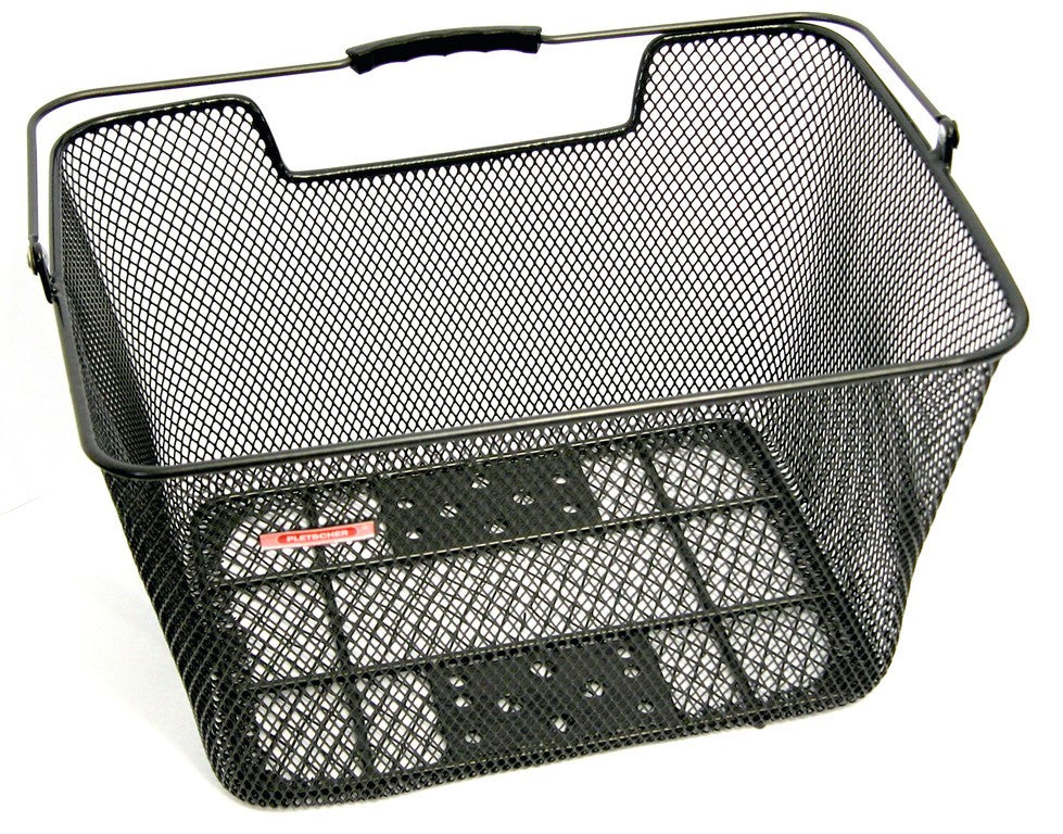 Cesta trasera Pletscher para sistema porta 40x31x22cm, negra, estrecha