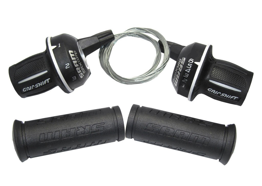 Juego de manetas de cambio SRAM MRX Comp Micro Front 1:2, 3x8 velocidades, color negro