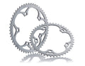 Corona dent. Miche Pista BCD 135 48 d. 1/8" argento