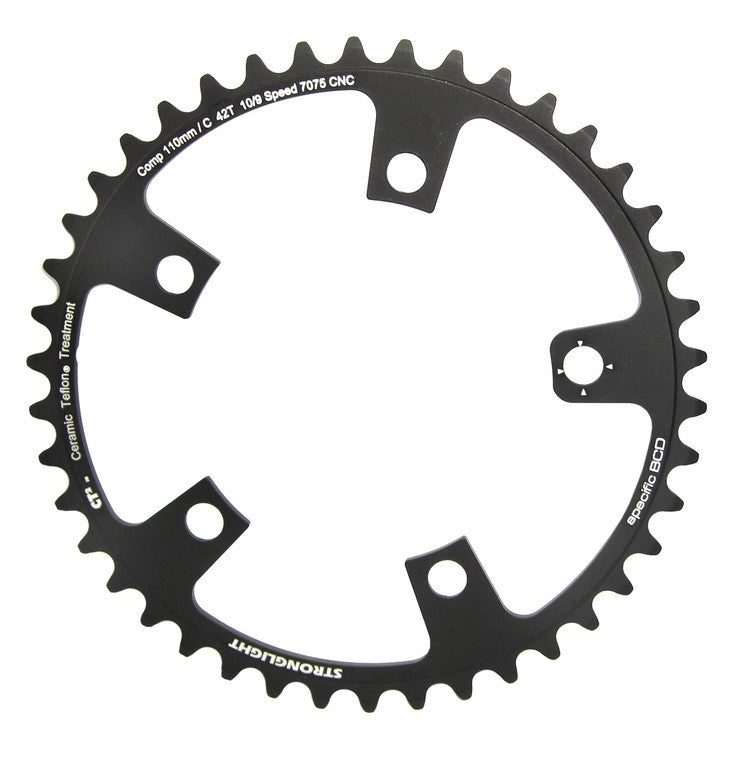 Stronglight Typ 110 C Innenkettenblatt 42 Zähne, schwarz, ct², 10-fach.