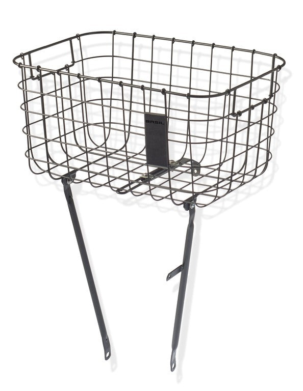 Cesta frontal Basil Robin con montantes 31x46,5x25cm, n.°, m. de ancho, montaje fijo.