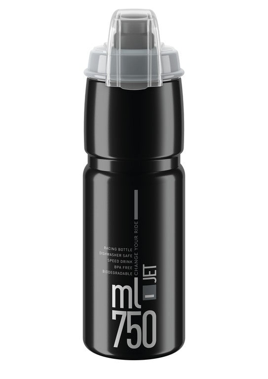 Borraccia Elite Jet Plus 750ml, nero/grigio, polietilene