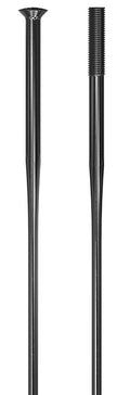 Radios planos DT Revolite® 2,0 x 1,3 x 284 mm, juego de 20 piezas, negros, tiro recto, acero inoxidable