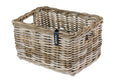 Cestino anteriore Basil Dax L grigio, maglie lar., Rattan