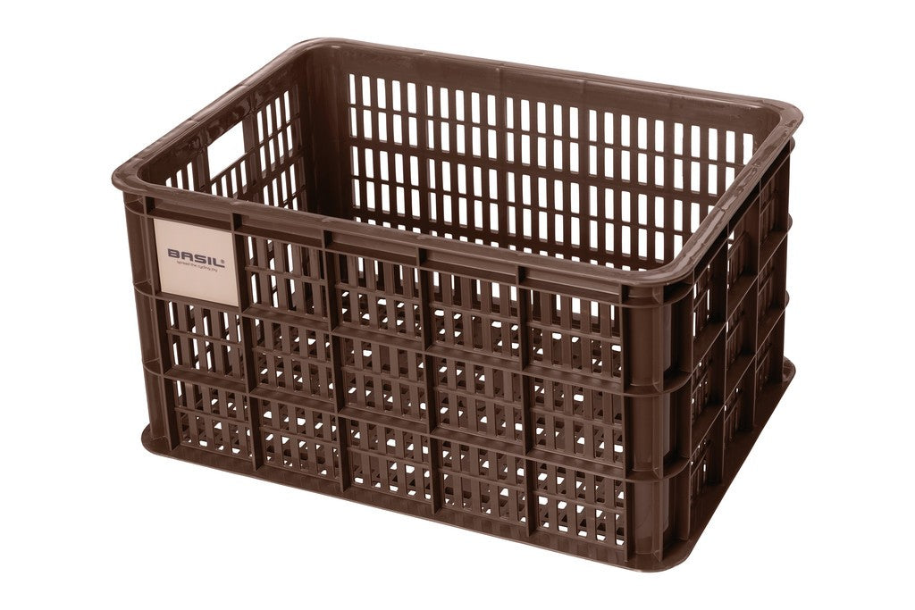 Box bici Basil Crate L 49,8x39x26,5cm, marr, 40ltr, plastica