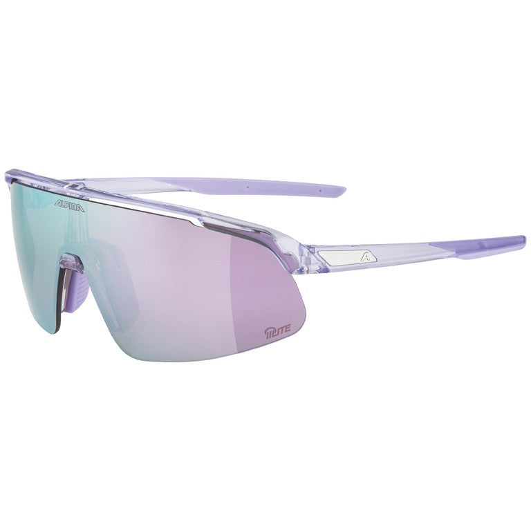Alpina TurboProS Q-Lite Sportbrille, lila verspiegelte Gläser, Kategorie 3