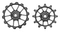 Set pul. der. post. TOKEN Road Oversized nero,p. Shimano & Sram 11v. Road RDs