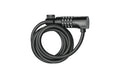 Candado de cable AXA Resolute 180/8 Code, longitud 180 cm, Ø8 mm, negro