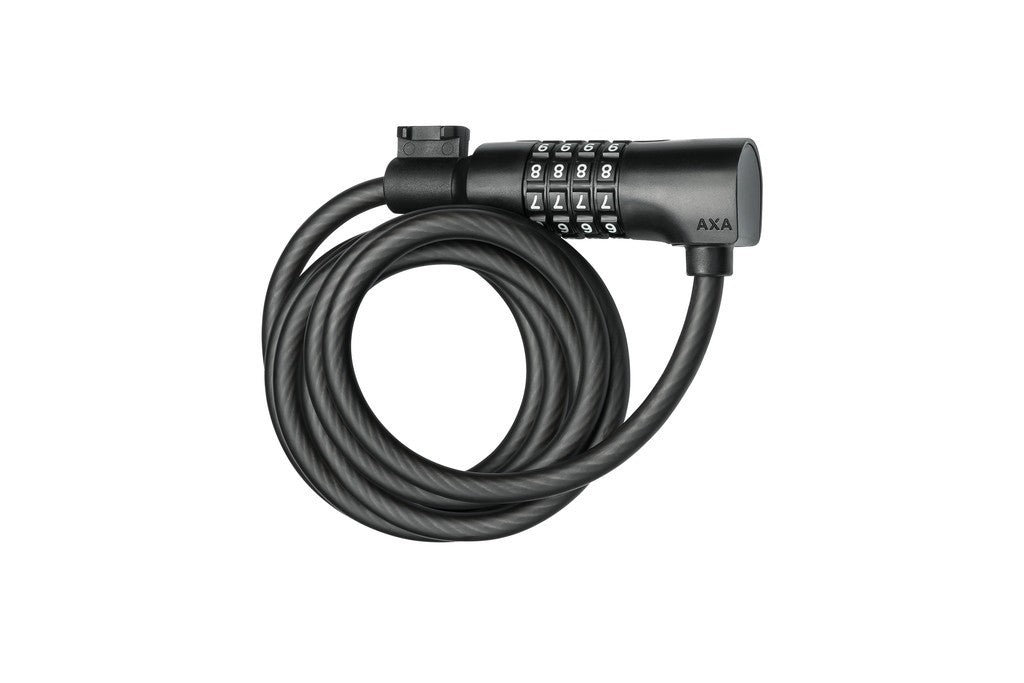 Candado de cable AXA Resolute 180/8 Code, longitud 180 cm, Ø8 mm, negro