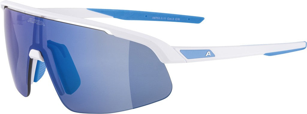 Alpina Turbo Pro Youth bnc op Sportbrille, blau verspiegelte Gläser, Kat. 3