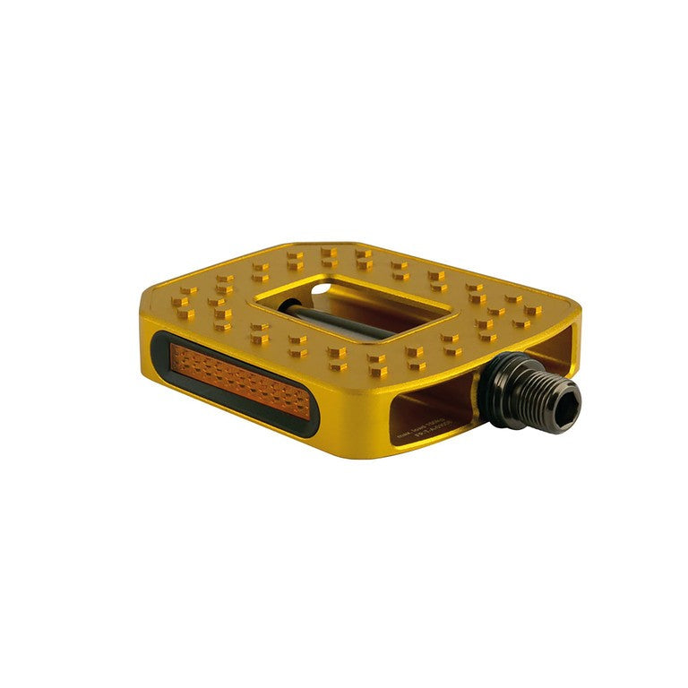 Pedal de plataforma Schulz M.2 View CNC dorado, eje de 9/16"