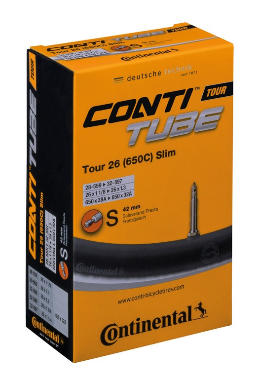 CONTINENTAL Camera d'aria Tour 26 slim 26x 1 1/8-1.3" 28/32-559/597 VP 42mm