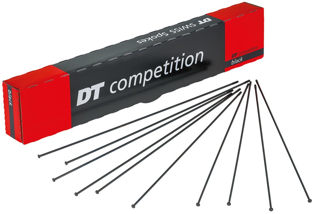 Radios DT Swiss 2,0x1,8x2,0x303mm, caja de 100 uds., sin caja, competición, tiro recto
