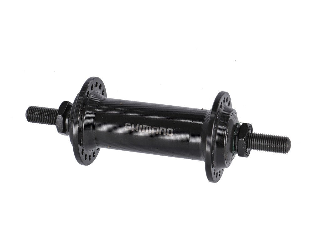 Buje Shimano HB-TX 500 RA de 100 mm, 36 agujeros, negro, tuerca
