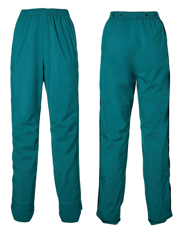 Pantaloni antipioggia Basil Skane teal green, t. XL, donna
