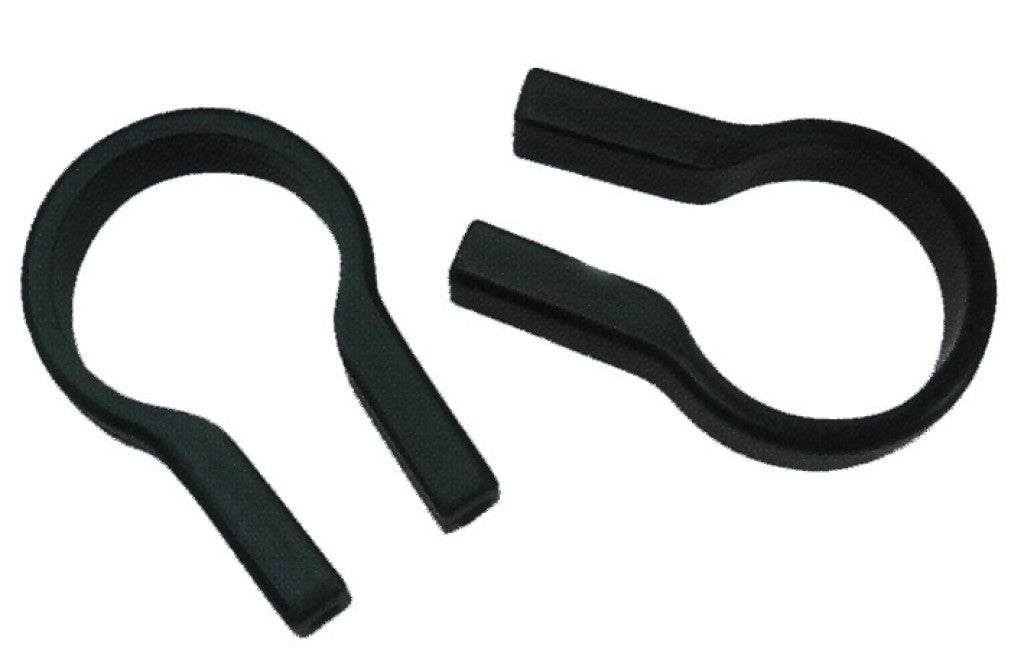 Abrazaderas KLICKfix para adaptador man. negras, 31,8mm, en pares
