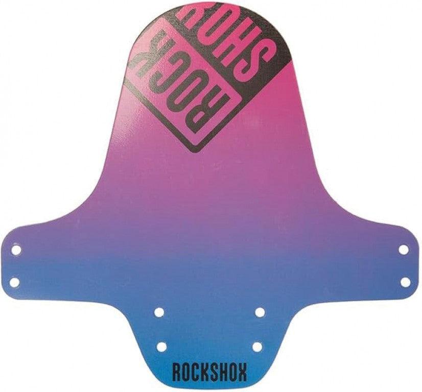 Guardabarros RockShox MTB con degradado azul/rosa