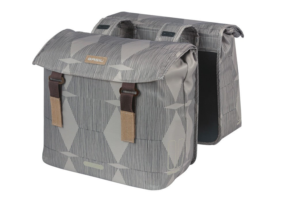 Borsa doppia Basil Elegance chateau taupe, 40x38x16cm, 40-49l