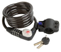 Lucchetto con cavo a spirale LED lung. 180cm, Ø10mm, con supp. Clip-On