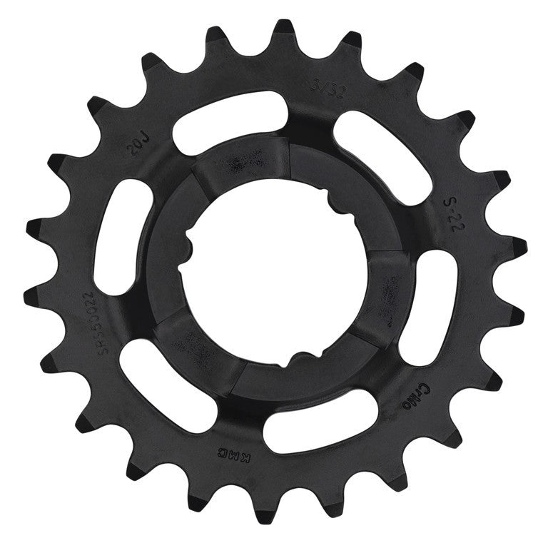 KMC E-Bike-Ritzel für Shimano 1/2" x 1/8", 22 Zähne, schwarz