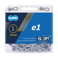 Catena KMC e1 EPT per cambio al mozzo 1/2 x 3/32", stretta, 110 maglie, arg