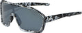 Alpina Bonfire Blackbird Op. Sportbrille, schwarze verspiegelte Gläser, Kat. 3
