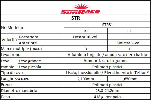 SUNRACE RS leva cambio + freno 2x10v