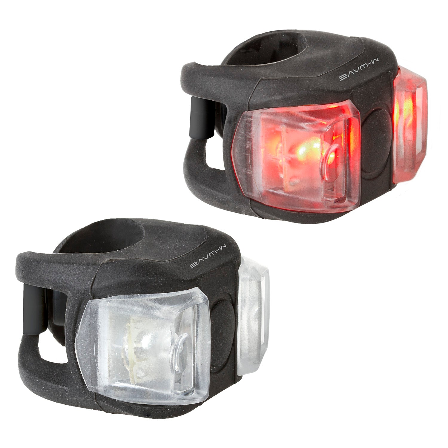 M-WAVE Mini LED Set COBRA II 1 Set = 2x white LED + 2 red LED