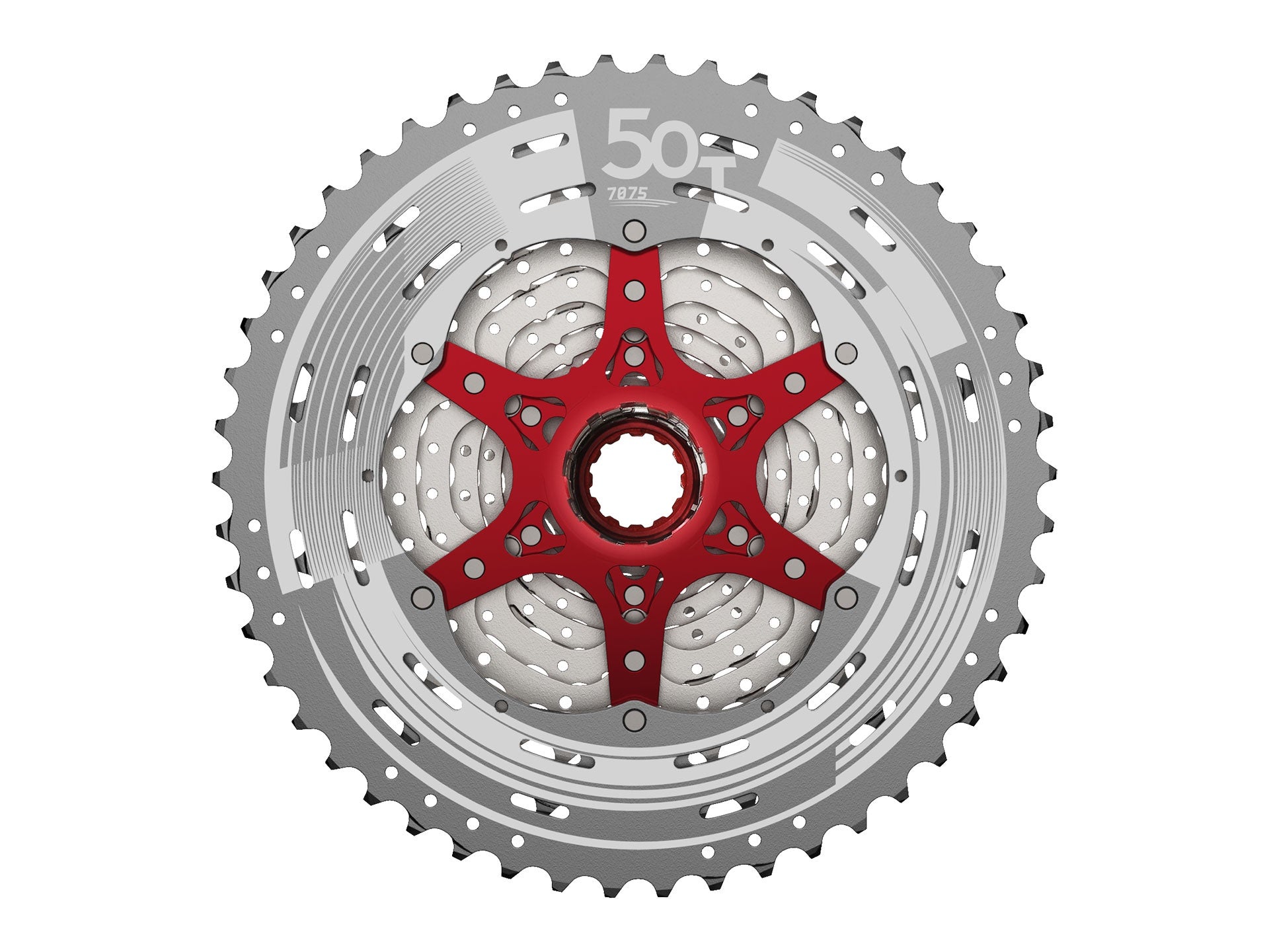 Cassette SunRace CSMZ90 de 12 velocidades y 11-50 dientes, completo con calza/SRAM, color plateado