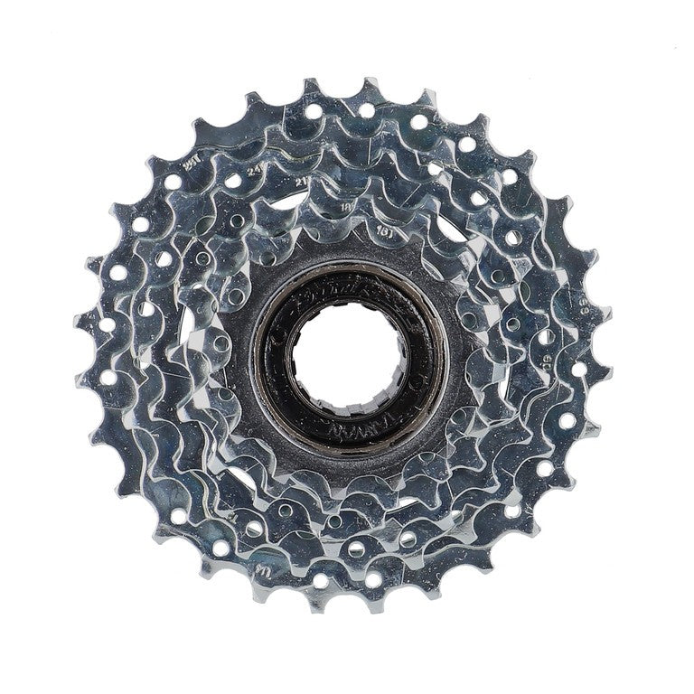 Piñón SunRace MFM20 de 6 velocidades, 14-28 dientes, zincado