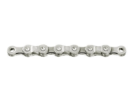 Cadena para bicicleta eléctrica SunRace de 1/2" x 11/128", 138 eslabones, 9 velocidades, color plata