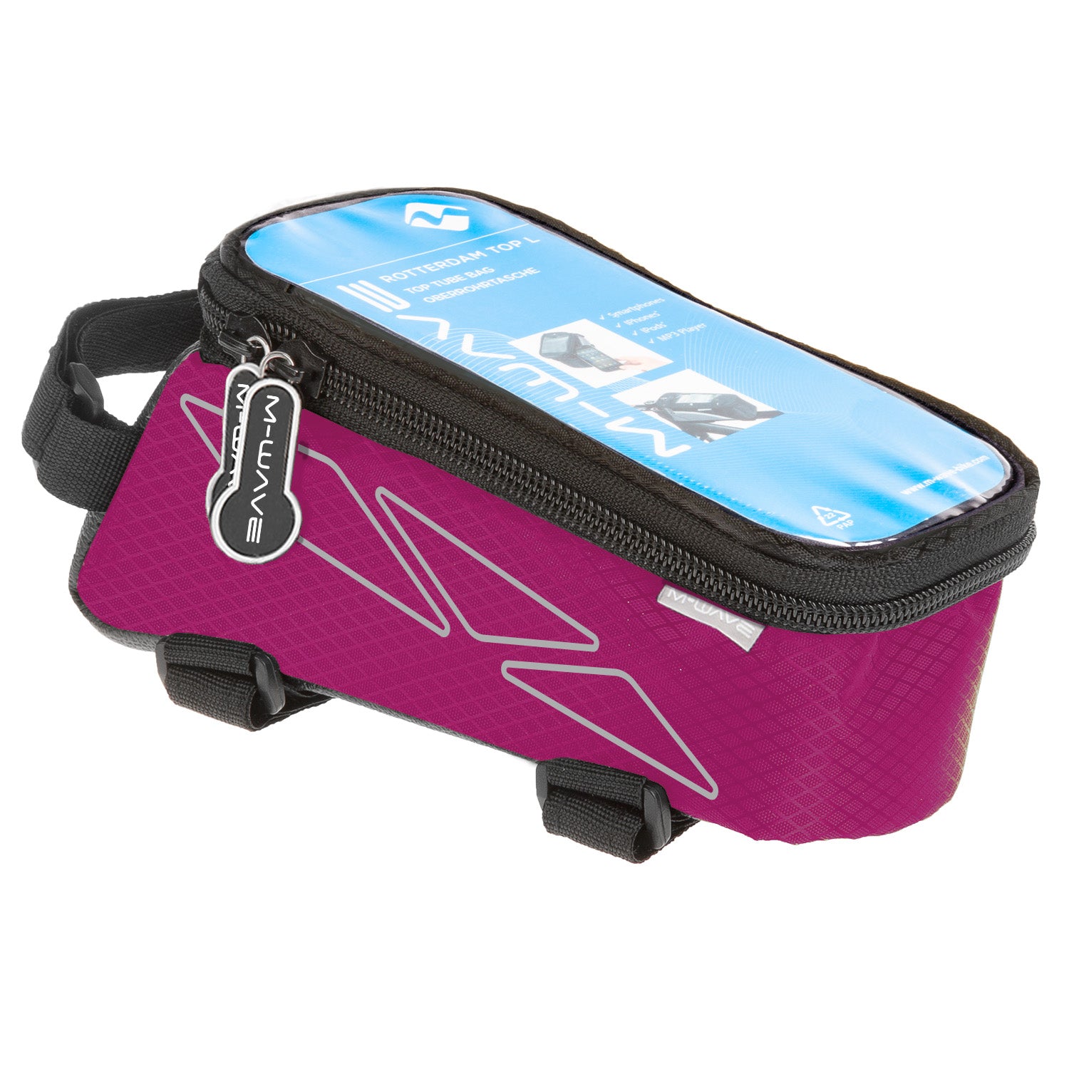 M-WAVE top tube bag for smartphone pink